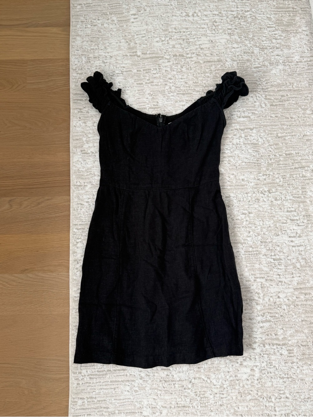 Abercrombie & Fitch Black Mini Dress with Ruffle Straps